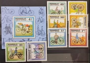 MOĞOLİSTAN 1982 Bisikletin Tarihi Blok, Seri