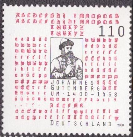 ALMANYA 2000 JOHANNES GUTENBERG