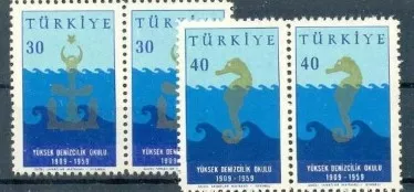 1959 YÜKSEK DENİZCİLİK OKULU’NUN 50.YILI MNH 2’Lİ