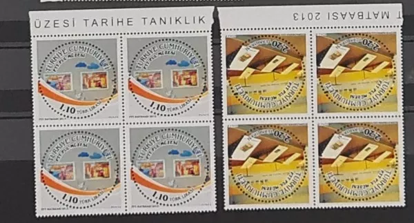 2013 PTT PUL MÜZESİ TARİHE TANIKLIK EDEN KOLEKSİYONLAR MNH 4’LÜ BLOK