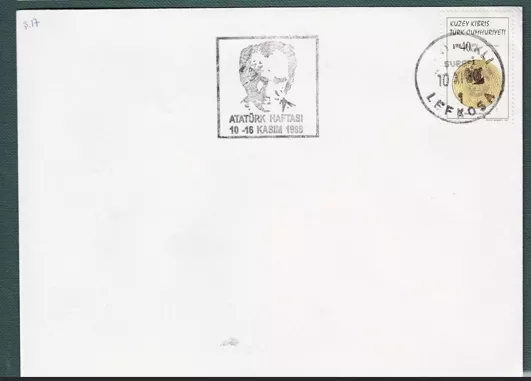 KKTC 1998 ATATÜRK HAFTASI, ÖZEL TARİH DAMGALI ZARF