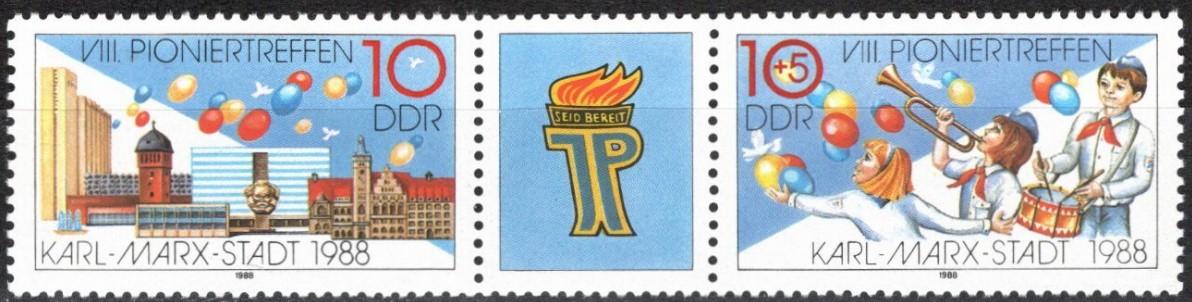 ALMANYA DDR 1988 Karl-Marx-Stadt Öncü Toplantısı