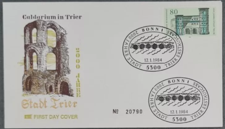 Almanya 1984 Trier’in 2000. Yılı FDC, Bonn