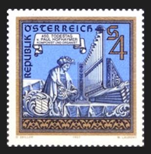 AVUSTURYA 1987 Paul Hofhaymer’in Ölümünün 450. Yıldönümü