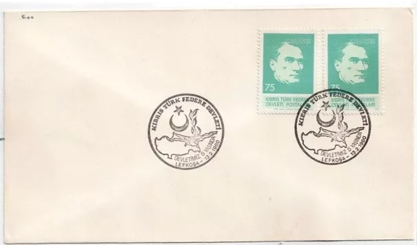 KKTC 1980 Lefkoşa – Atatürk Pulları Anma Zarfı