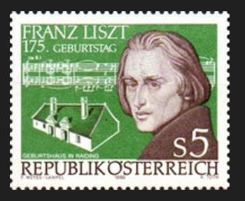 AVUSTURYA 1986  Franz Liszt’in Doğumunun 175. Yıldönümü