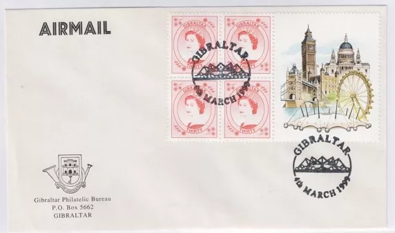 Gibraltar 1999  Hava Postası, Airmail FDC