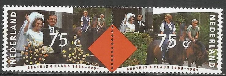 HOLLANDA 1991 Kraliçe Beatrix ve Prens Claus’un Gümüş Düğünü