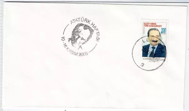 KKTC 2005 Lefkoşa – Atatürk Haftası Özel Damgalı, Ecevit Pullu, Anma Zarfı