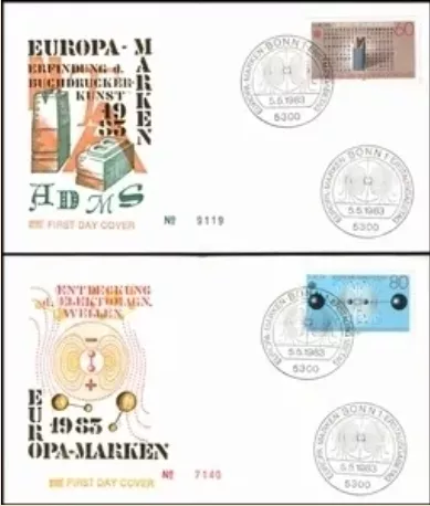 Almanya 1983 Avrupa: İnsan ruhunun büyük eserleri 2’li FDC, Bonn