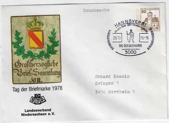 Tag der Briefmarke 1978 – Hannover Özel Damgalı Anma Zarfı