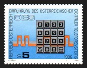 AVUSTURYA 1986 Avusturya Dijital Telefon Şebekesinin Tanıtımı