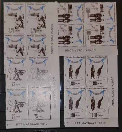 2017 DÜNYA POSTA GÜNÜ 42LÜ BLOK MNH