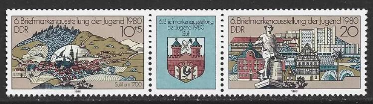 ALMANYA DDR 1980 Gençler için 6. Ulusal Pul Sergisi