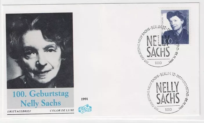 Almanya 1991 Nelly Sachs’ın 100. doğum günü (Berlin damgası) FDC