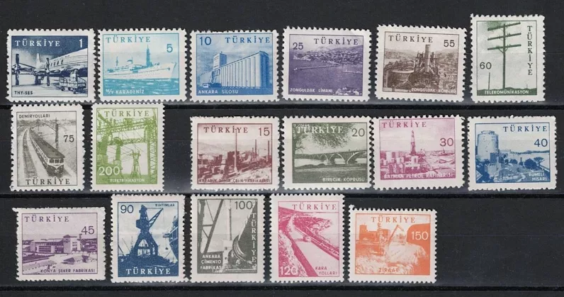 1959 1960 RESİMLİ POSTA PULLARI