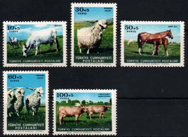 TÜRKİYE 1964 HAYVANLARI KORUMA GÜNÜ MNH TAM SERİ