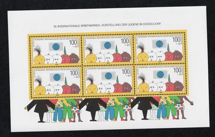 1990 Almanya Gençlik Pul Bloğu (Damgasız MNH Blok)