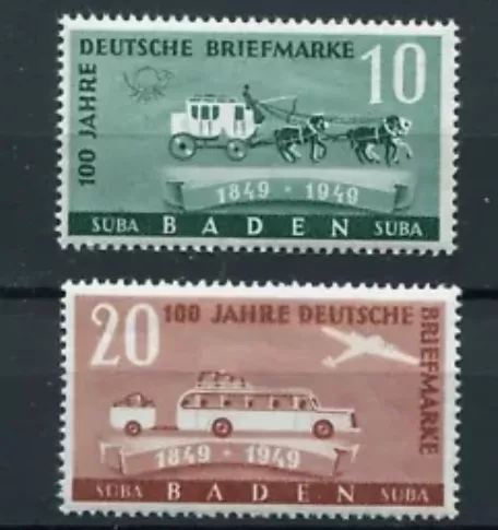 Almanya 1949 Fransız Bölgesi - Ren Palatinate, Posta Arabası Mnh Set