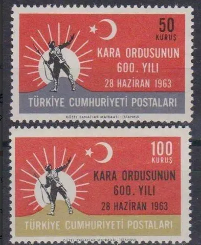TÜRKİYE 1963 TÜRK KARA ORDUSUNUN 600.YILI MNH