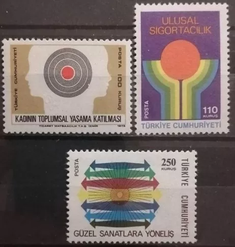 TÜRKİYE 1975 ATATÜRK’ÜN ESERLERİ VE DEVRİMLERİ MNH TAM SERİ