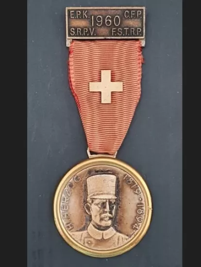 1960 Hans Herzog Portreli İsviçre Atış Madalyası