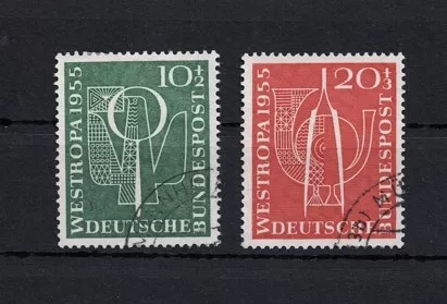 1955 WESTROPA Almanya Pul Serisi (Damgalı - 2’li Tam Set)