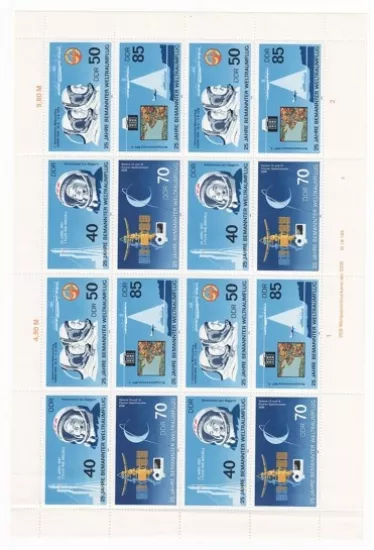 DDR Tabaka Pul – Uzay Keşifleri (40–85 Pfennig)