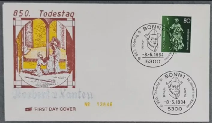 Almanya 1985 Hristiyanlık, Din FDC, Bonn