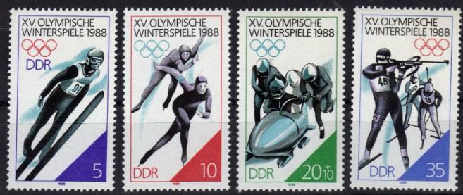 ALMANYA DDR 1988 Kış Olimpiyat Oyunları - Calgary, Kanada