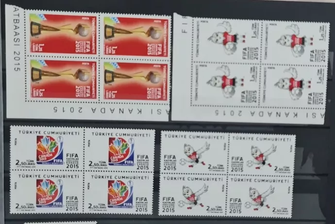2015 FIFA KADINLAR DÜNYA KUPASI KANADA 4’LÜ BLOK MNH