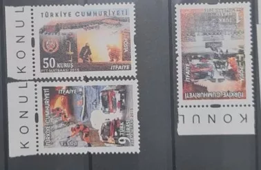 2015 İTFAİYE KONULU SÜREKLİ POSTA PULLARI MNH