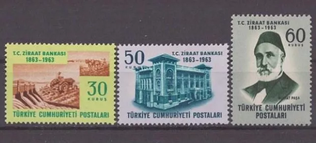 TÜRKİYE 1963 ZİRAAT BANKASININ 100.YILI MNH