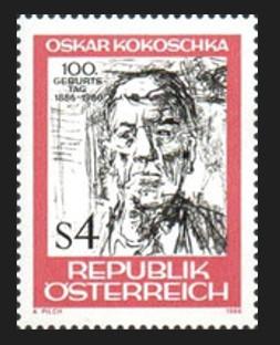 AVUSTURYA 1986 Oskar Kokoschka’nın Doğumunun 100. Yıldönümü