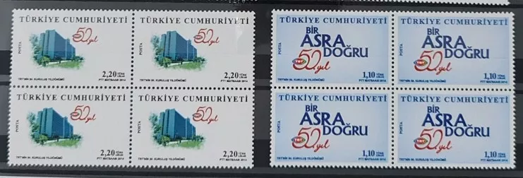 2014 TRT NİN KURULUŞUNUN 50. YILI BİR ASRA DOĞRU 4’LÜ MNH BLOK