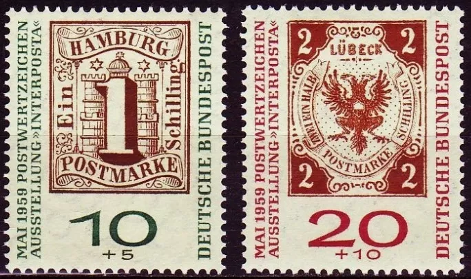 ALMANYA 1959 Pul Sergisi INTERPOSTA