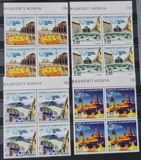 2016 İSLAM DÜNYASI TURİZM BAŞKENTİ KONYA 4’LÜ MNH