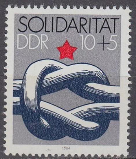 ALMANYA DDR 1984 Uluslararası Dayanışma, Kızıl Yıldız