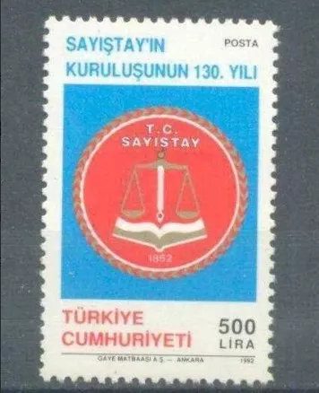 1992 SAYIŞTAYIN KURULUŞUNUN 130. YILI MNH