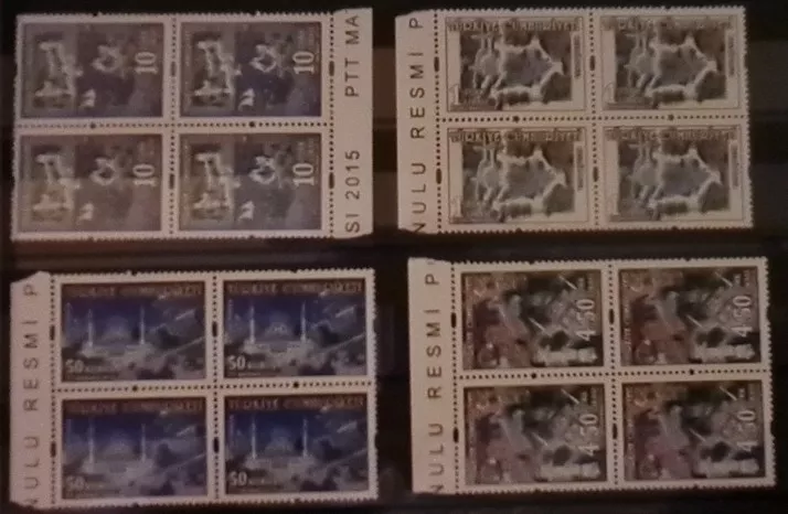 2015 MİNYATÜRLER KONULU RESMİ POSTA PULLARI MNH 4’LÜ BLOK