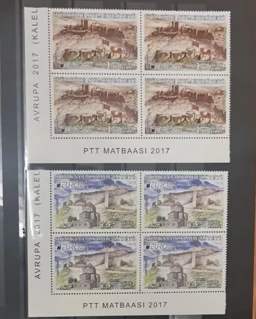 2017 AVRUPA 2017 KALELER 4’LÜ BLOK MNH