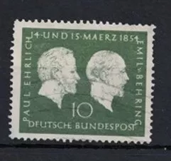 Almanya 1954 Paul Ehrlich ve Emil V. Behring Damgalı Tam Seri