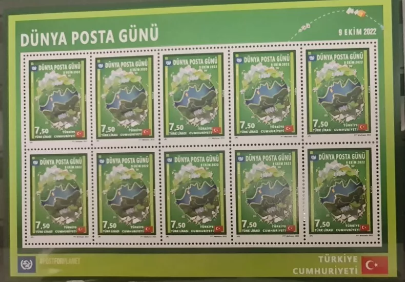 2022 DÜNYA POSTA GÜNÜ MNH KLEINBOGEN 10’LU TABAKA MNH