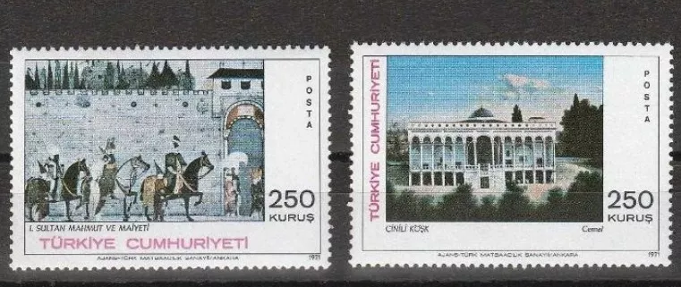 TÜRKİYE 1971 TABLO SERİSİ -4 MNH TAM SERİ