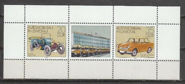 ALMANYA DDR 1979 ZWICKAU OTOMOBİL ÜRETİMİ BLOK