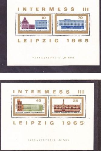  ALMANYA DDR 1965 LEIPZIG ŞEHRİ 800. YIL DÖNÜMÜ HATIRA BLOKLARI TAKIM