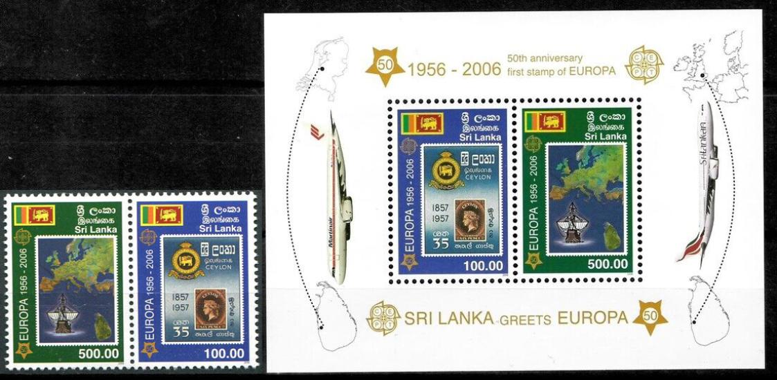 2006 SRİ LANKA EUROPA CEPT HATIRASI BLOK + PUL