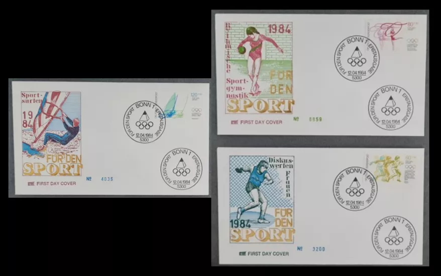 Almanya 1984 Los Angeles Olimpik Yaz Oyunları FDC, Bonn