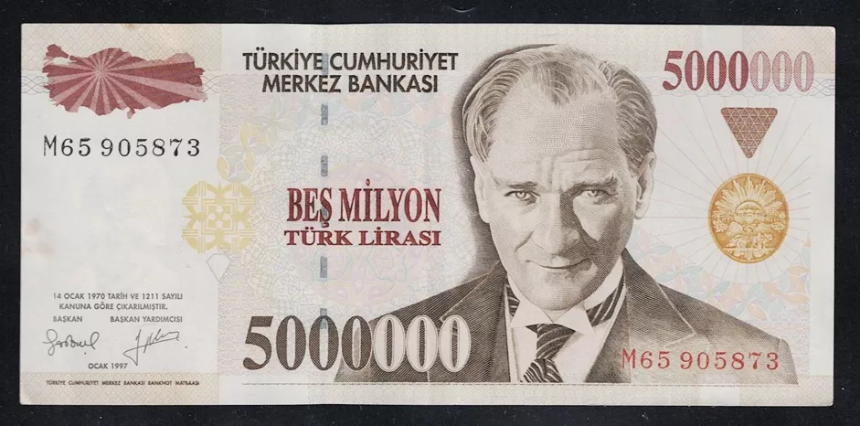 7.Emisyon 5.000.000 Lira M65 ÇÇT