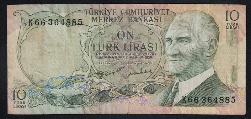 6.Emisyon 2.Tertip 10 Lira K66 ÇOK İYİ